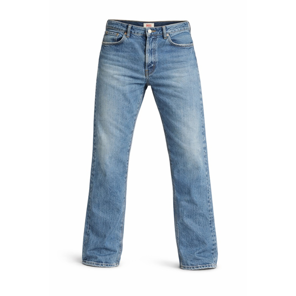 Vintage Y2K Levi’s Men’s 501 Straight Leg Med Wash 38x30 Button Fly Distressed